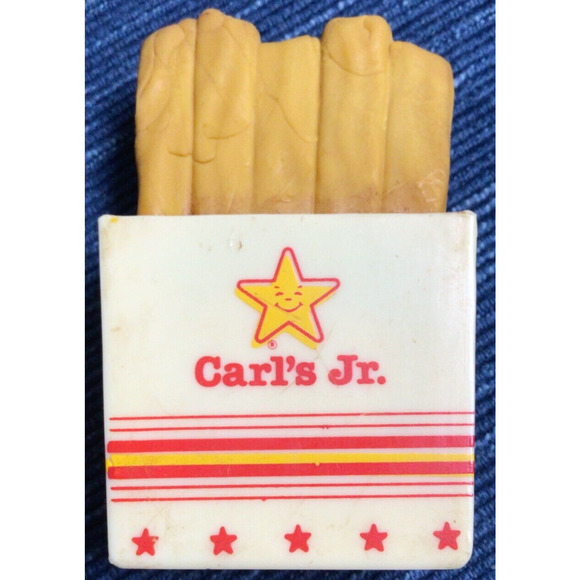 Carls Jr French Fry 1988 Fridge Magnet Fast Food Promo Premium ~884A - Picture 1 of 2